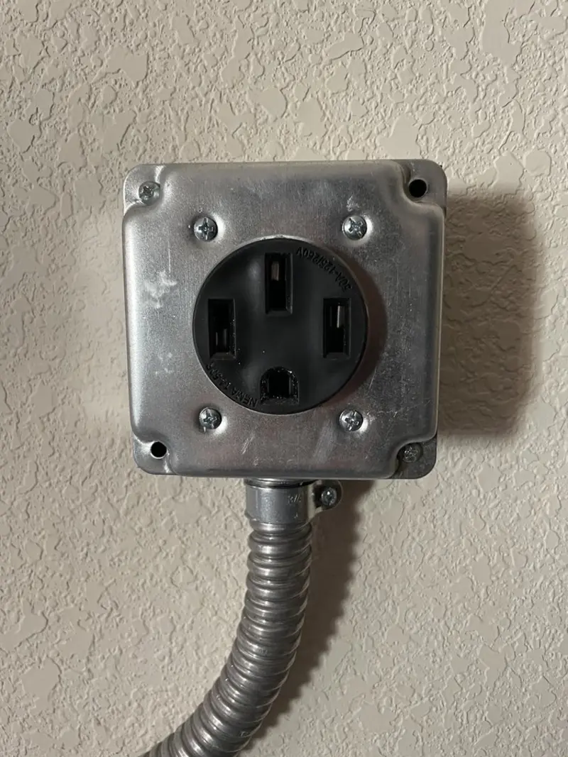 NEMA 14-50 outlet installed for Electrical Panel Upgrade in San Jose